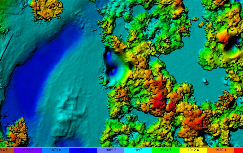 Elevation map created using the firm drone