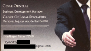 Cesar Ornelas (Sr) Business Card