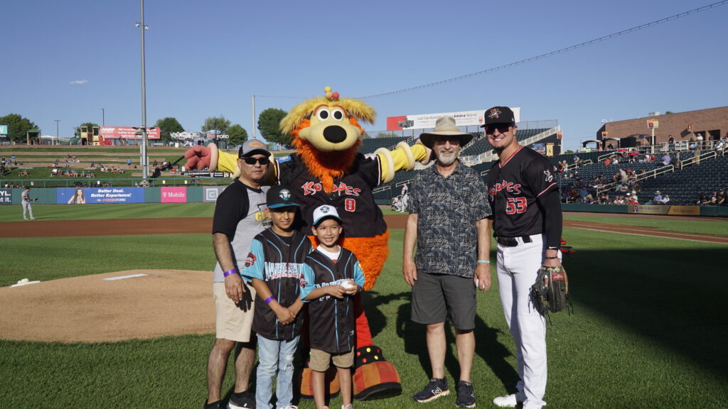 Attorney Noe Valles of Glasheen, Valles & Inderman at Isotopes Baseball Park in Albuquerque, New Mexico
