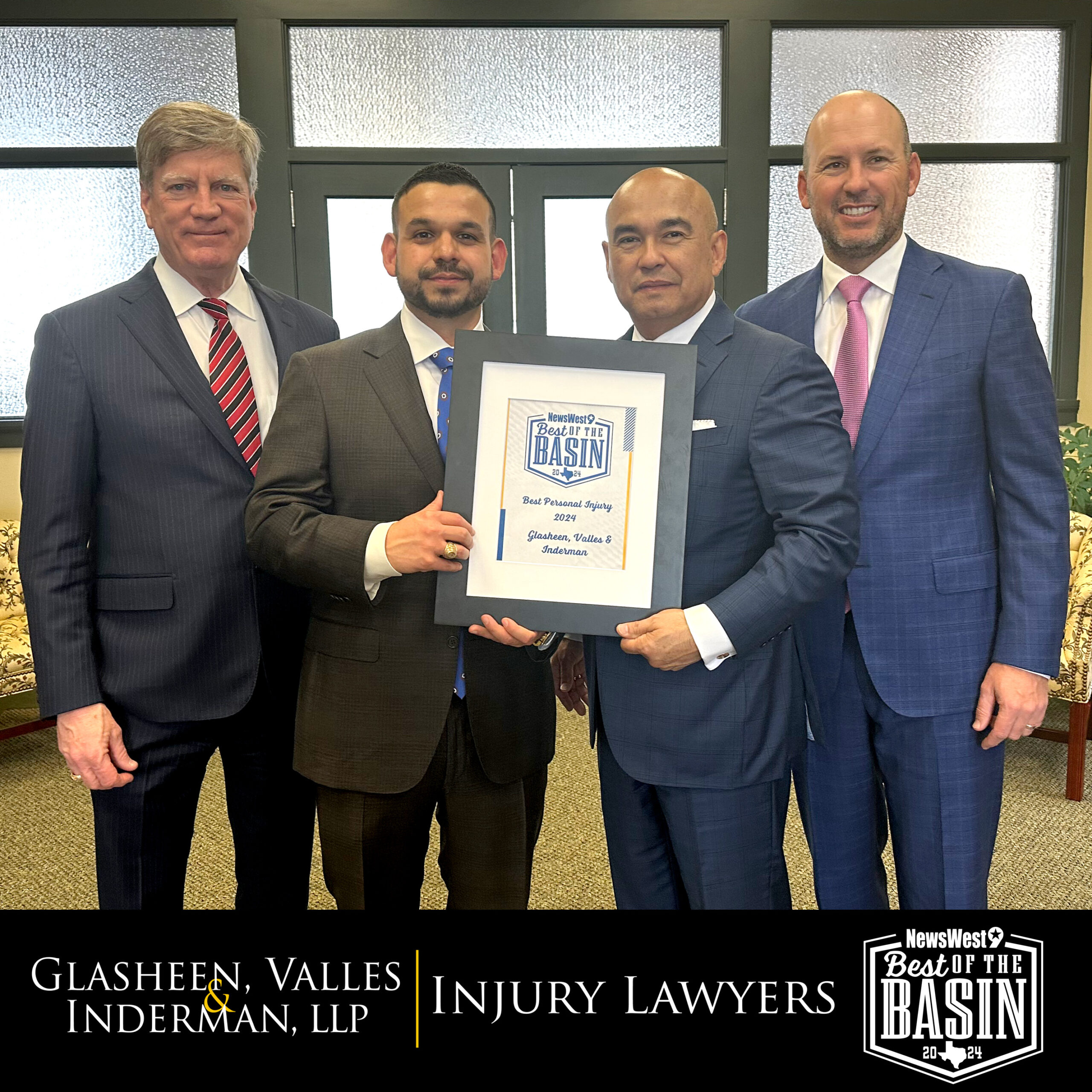 Glasheen, Valles & Inderman Injury Lawyers recognized as Best Law Firm in the Permian Basin for 2024
